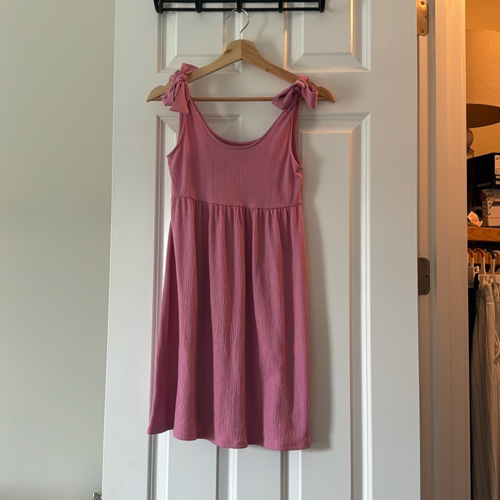 Pink dress with adjustable straps